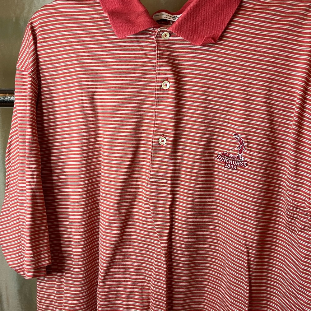 Retro Pinehurst -Fairway & Greene Red Striped Polo Shirt